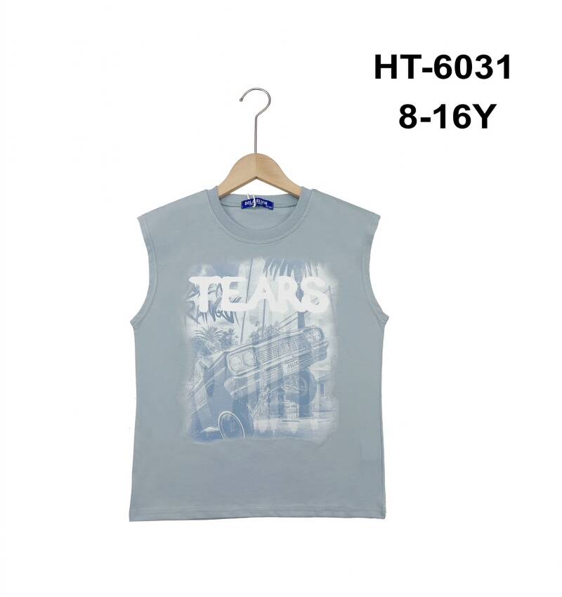 Bluzki chłopięce. Roz 8-16, 1 Kolor Paczka 5 szt. 1